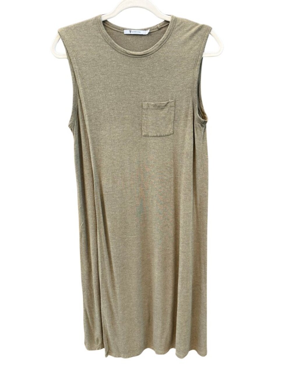 T by Alexander Wang Olive Jersey Tank Dress M